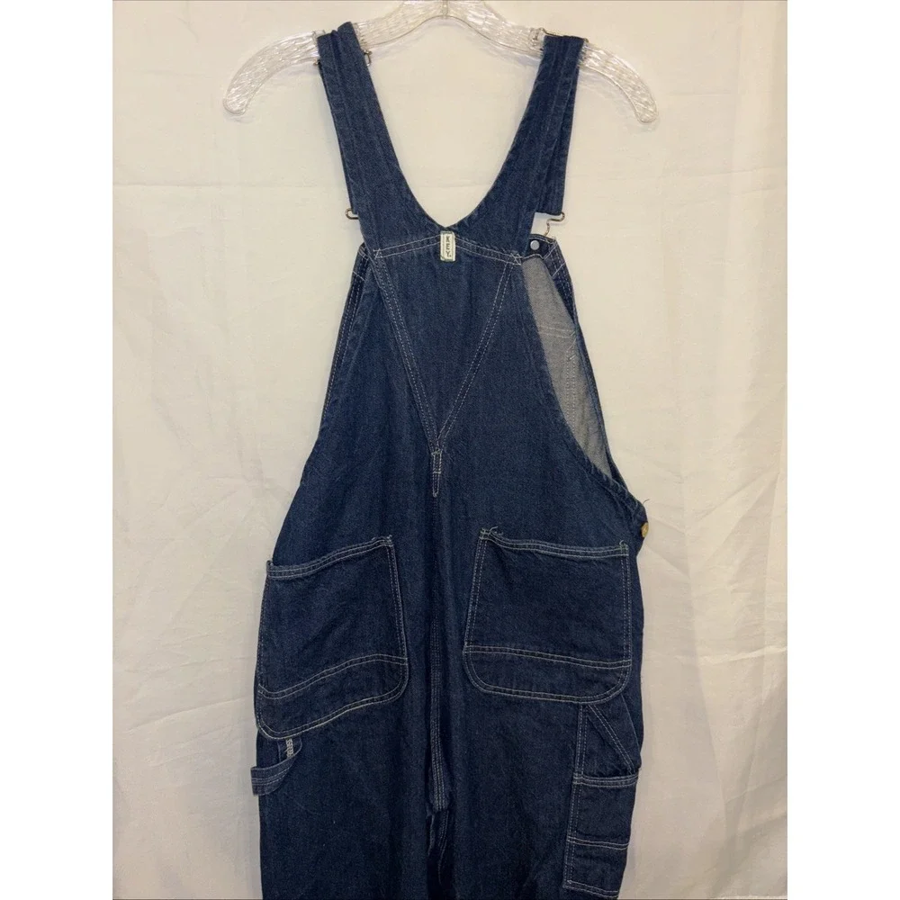 Vintage Key Imperial Overall Aristocrat Denim Bib Workwear Size 36x34 USA Made